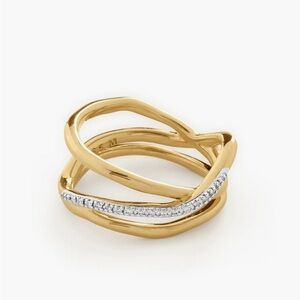 MONICA VINADER Gold and Silver Rings with Modern Geometric Designs